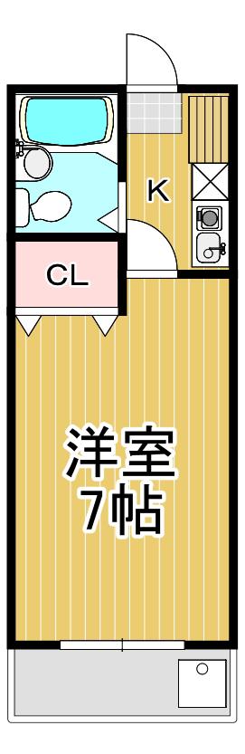 エスティライフ喜志駅前(ワンルーム/4階)の間取り写真