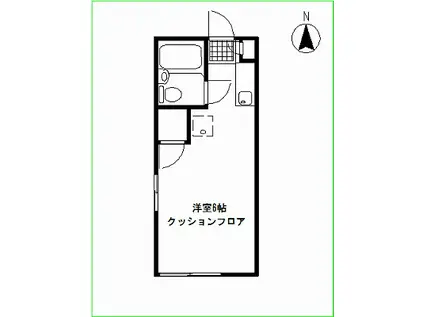 パックハウス(ワンルーム/1階)の間取り写真