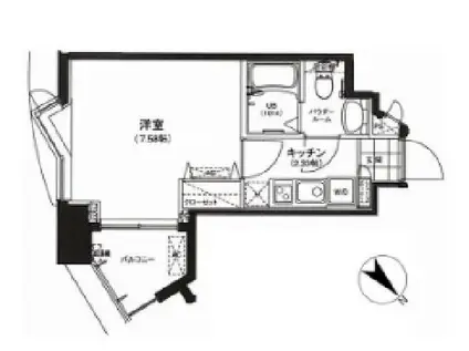 サウンドおしあげ(1K/2階)の間取り写真