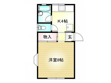 鈴華ハイツ(1K/1階)の間取り写真