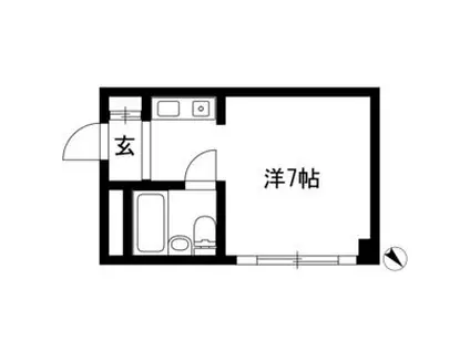 MARIYAハイツ(ワンルーム/3階)の間取り写真