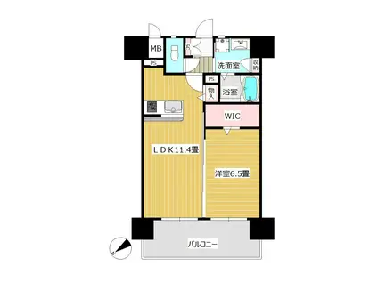 フェリス久留米シティ(1LDK/8階)の間取り写真