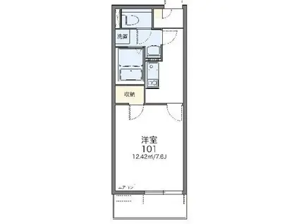 レオネクストヴォラーレ(1K/1階)の間取り写真