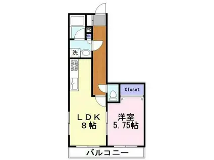 アネックスM3(1LDK/3階)の間取り写真