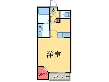 LPフロール(ワンルーム/2階)の間取り写真