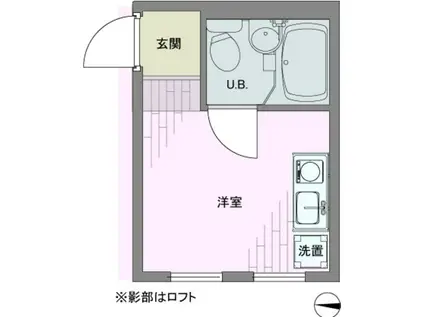 高円寺W(ワンルーム/1階)の間取り写真