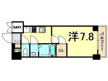 エスプレイス神戸グレース(1K/5階)の間取り写真
