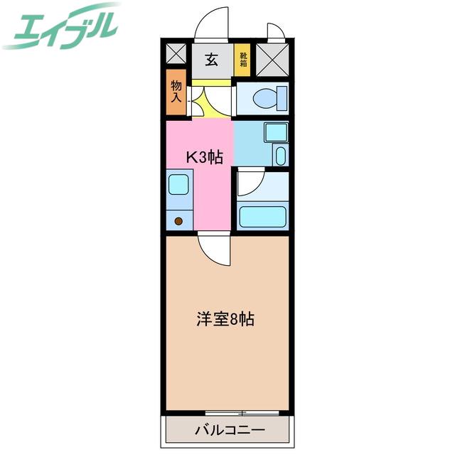 TS SQUARE(1K/3階)の間取り写真
