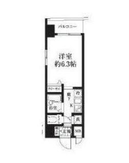 HF東日本橋レジデンス(1K/3階)の間取り写真