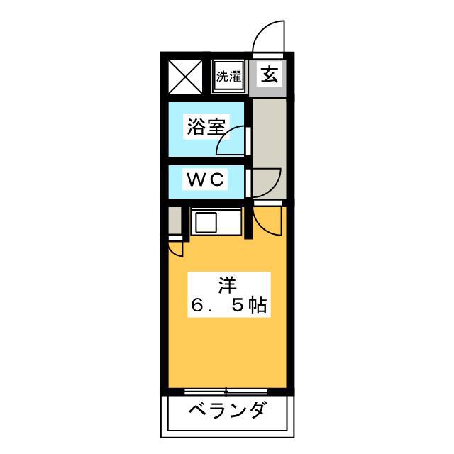 ハイツフォレスト(ワンルーム/2階)の間取り写真