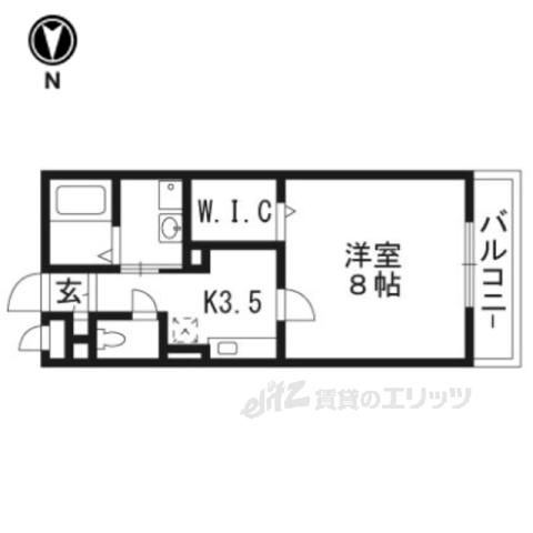 グランドゥール小倉(1K/3階)の間取り写真