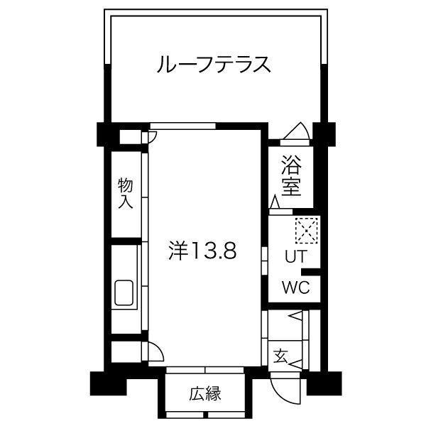 シティコート目黒(1K/6階)の間取り写真