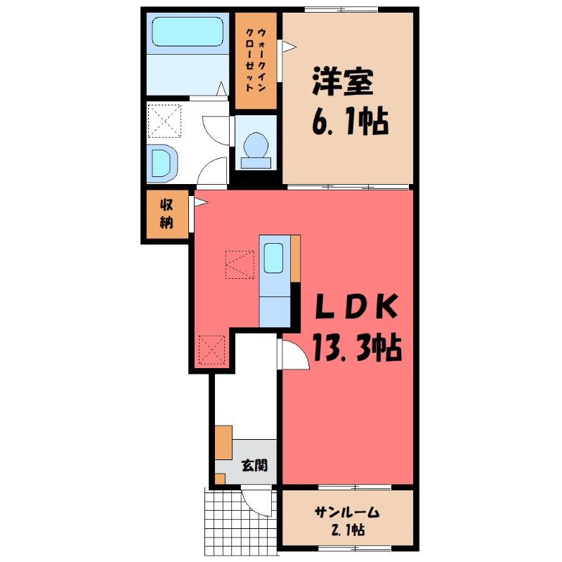 カーサエスクランIII(1LDK/1階)の間取り写真
