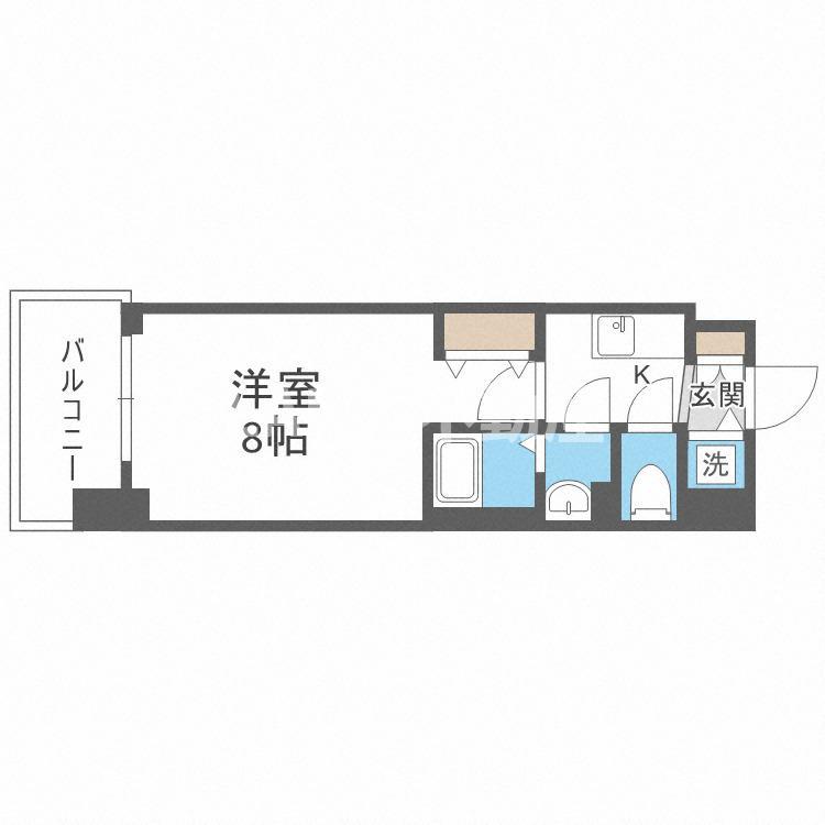 LA DOUCEUR都島高倉町(1K/9階)の間取り写真