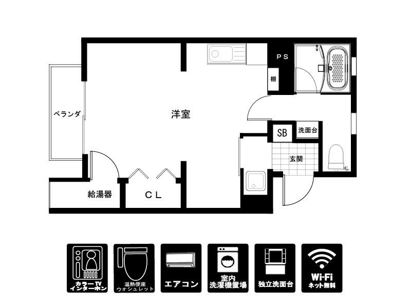 パークマンション(ワンルーム/3階)の間取り写真