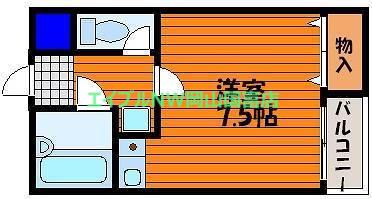 CALME栄町(ワンルーム/4階)の間取り写真