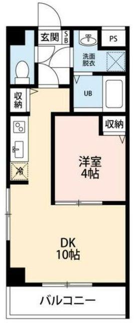 ヒルズ要町(1DK/5階)の間取り写真