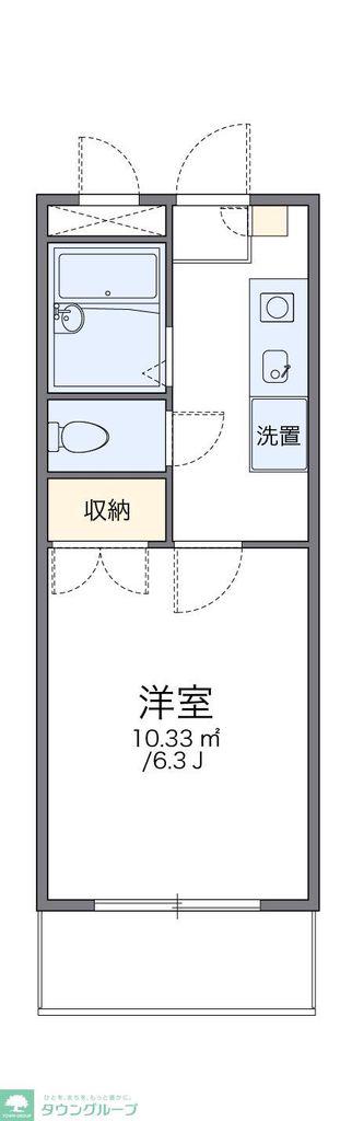 レオパレスアヴィオンII(1K/2階)の間取り写真
