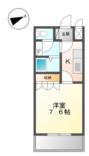 SENSE(1K/1階)の間取り写真