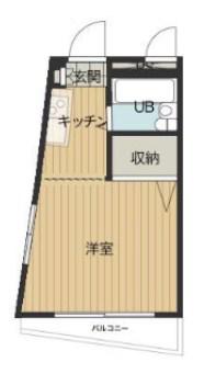エレガンス五反野(1K/4階)の間取り写真