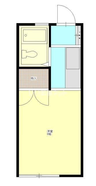 シャトーレ中里(1K/1階)の間取り写真
