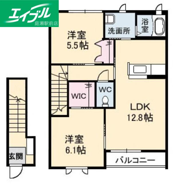 サン・ソニアA棟(2LDK/2階)の間取り写真