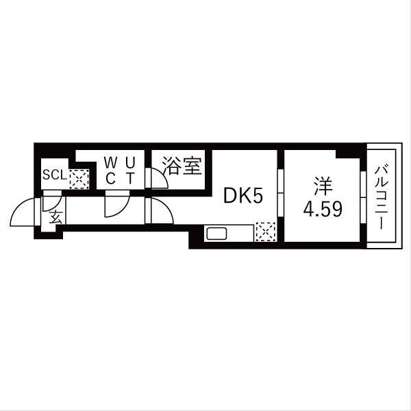 OAKLANCE大塚(1DK/5階)の間取り写真