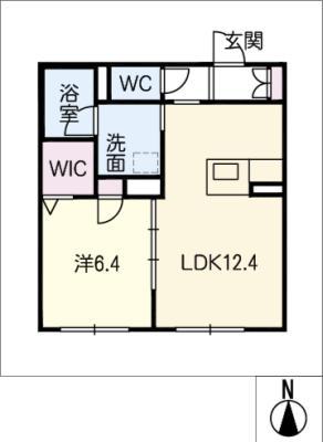 LAPAN BELAS(1LDK/1階)の間取り写真