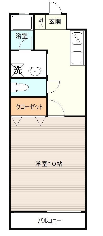 クリエイティブ河田(1K/2階)の間取り写真