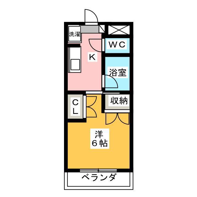 マンションLEE II棟(1K/1階)の間取り写真