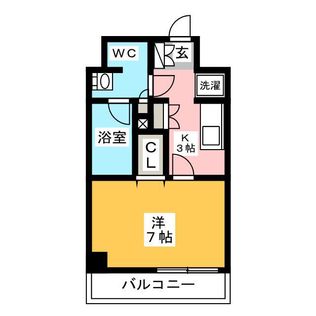 エンクレスト 香椎(1K/5階)の間取り写真