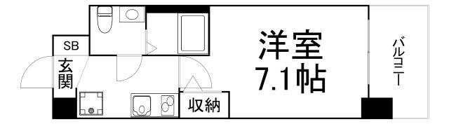 セレニテ福島CALM(1K/5階)の間取り写真