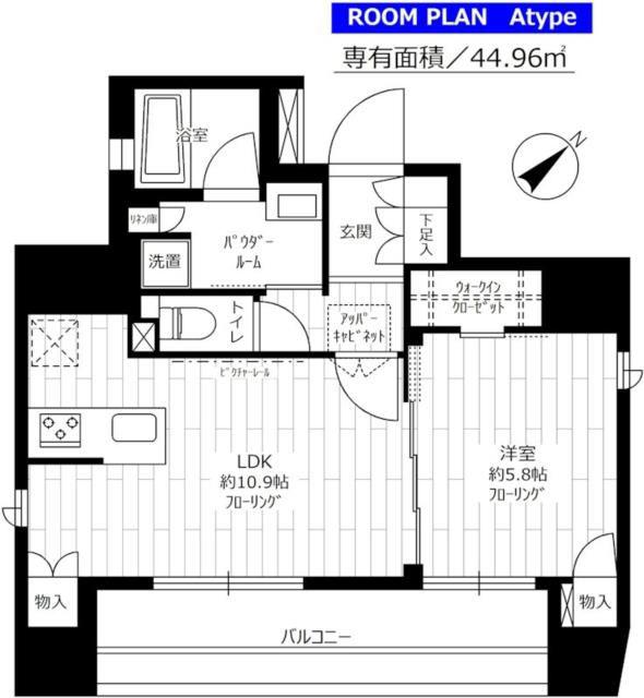 ステージファースト蔵前アジールコート(1LDK/3階)の間取り写真