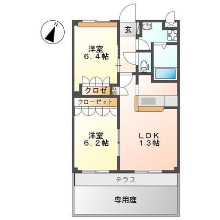 メゾン・ドリーム(2LDK/1階)の間取り写真