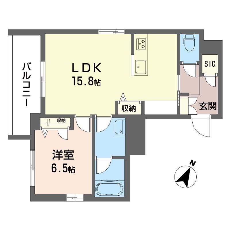 ボン リジエール(1LDK/3階)の間取り写真