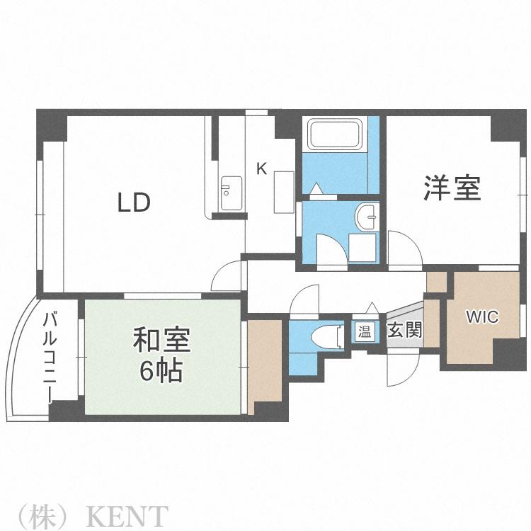 ラ・フォーチュナ宮の沢(2SLDK/3階)の間取り写真