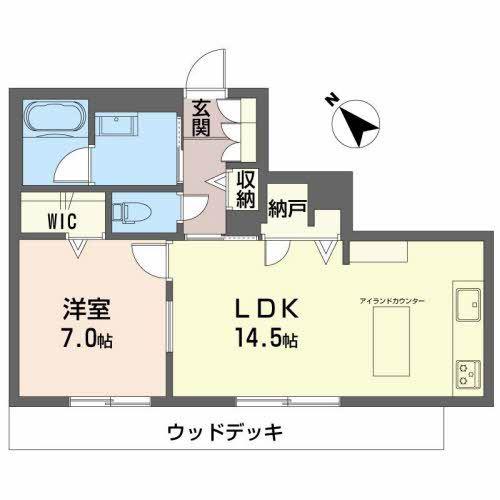 名鉄名古屋本線 知立駅 徒歩10分 3階建 築3年(1LDK/1階)の間取り写真