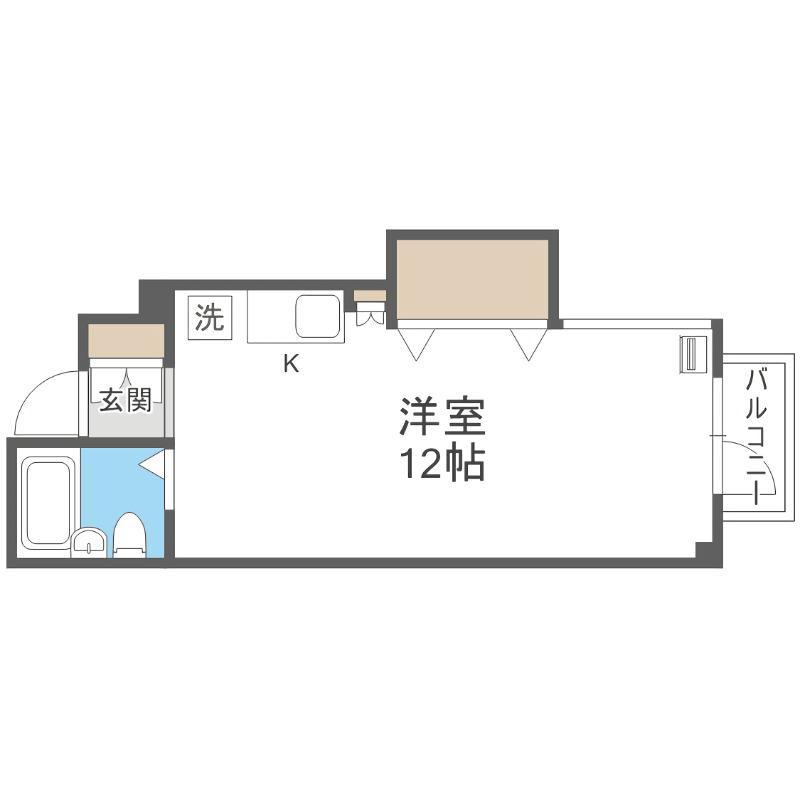 パブリック48(ワンルーム/5階)の間取り写真