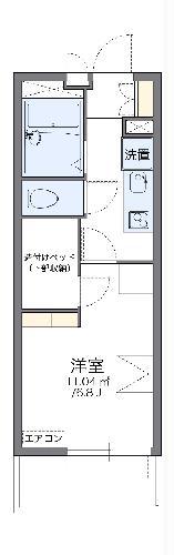 レオパレス辻町(1K/1階)の間取り写真