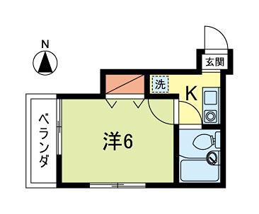 西武新宿線 井荻駅 徒歩19分 2階建 築53年(1K/2階)の間取り写真