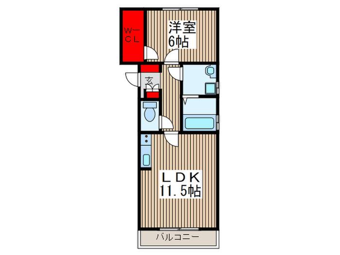 アスティア5番館(1LDK/1階)の間取り写真
