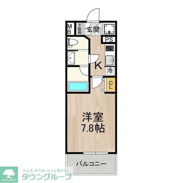 セノアタワー泉(1LDK/7階)の間取り写真