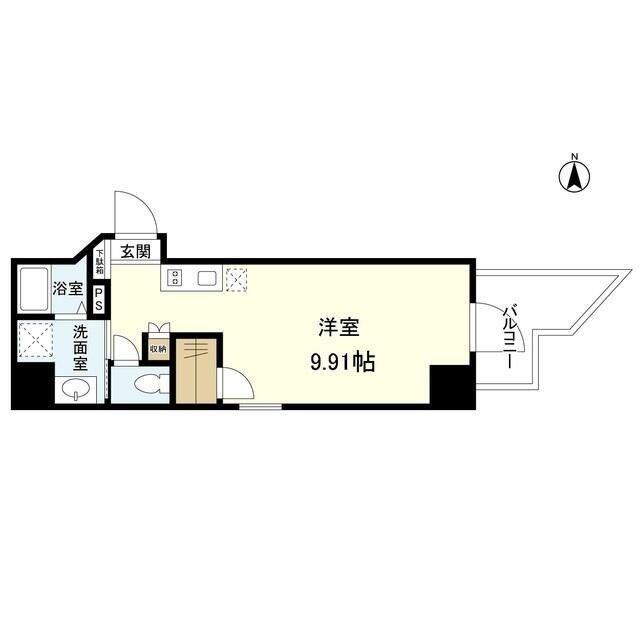 スタイリオ旗の台Ⅱ(ワンルーム/8階)の間取り写真