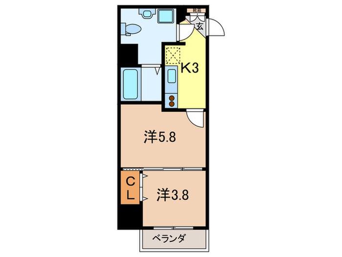 S-FORT西宮(2K/10階)の間取り写真