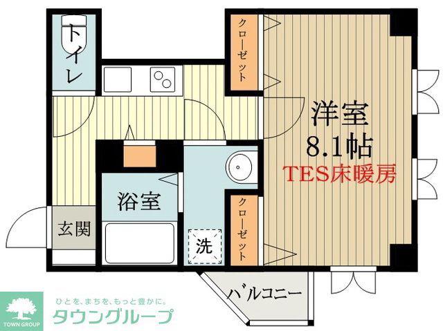 RESIDIA KOKUBUNJI(1K/5階)の間取り写真