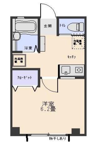 ベルシャンブル(1K/3階)の間取り写真