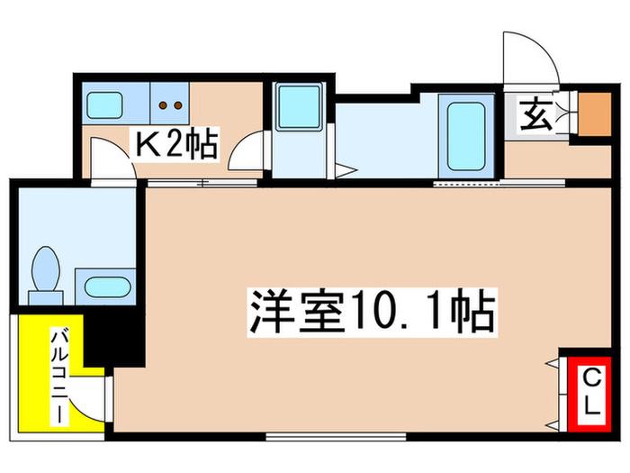 アース向ヶ丘(1K/4階)の間取り写真