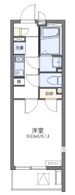 レオネクストルナ大宮(1K/2階)の間取り写真