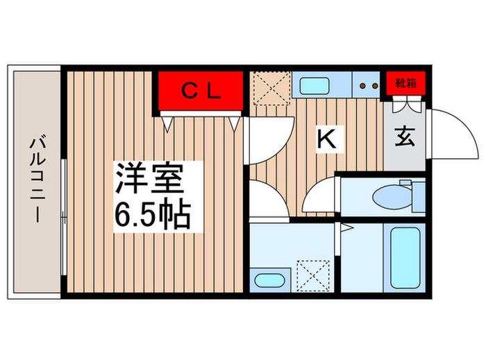 BELLE CREST(1K/2階)の間取り写真