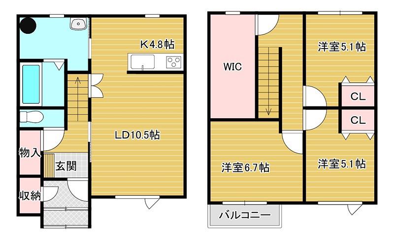 グランアルシア(3LDK/1階)の間取り写真